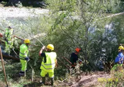 Volontari di Busca al lavoro in valle Tanaro